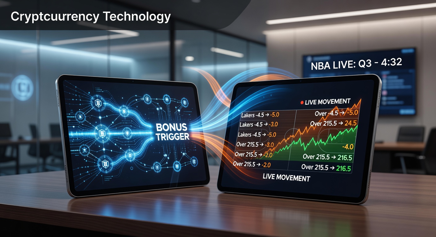 Mobile betting interface showing crypto wallet connection during NBA live odds updates