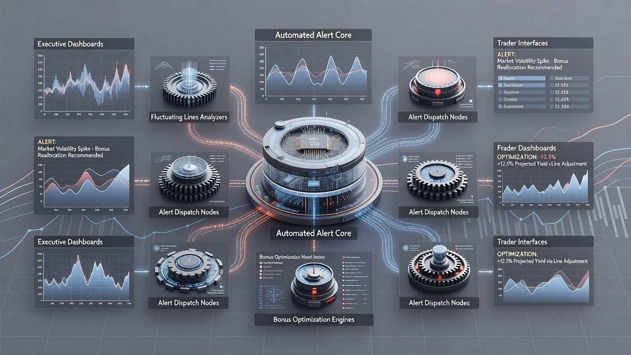 Backend dashboard view of alert system mechanics coordinating bonus triggers with fluctuating betting lines on mobile devices