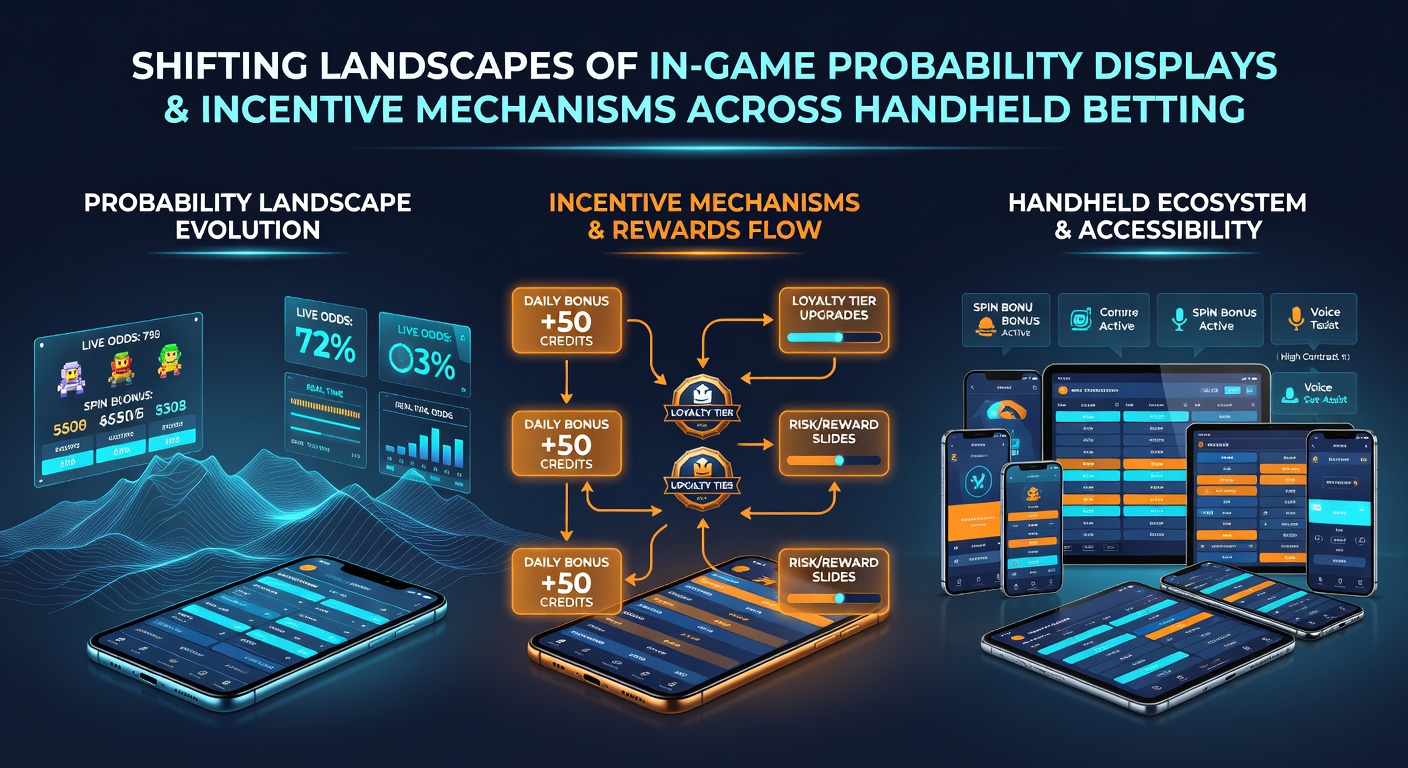 Close-up of handheld betting screen with incentive badges and probability sliders during live events